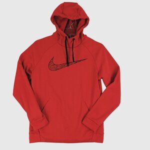Nike Red Dri-Fit Pullover Hoodie Sweatshirt Mens M
